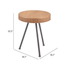 Zuo Stuart Side Table - Natural-3 year limited warranty