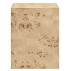 Modway Cosmos 16" Square Burl Wood Side Table - Natural Burl-No Assembly Required