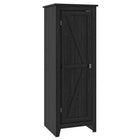 HOMCOM 48" H Kitchen Pantry Cabinet with Barn Door - Black-Four-tier layout maximizes vertical storage 