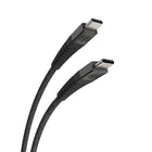 Scosche Strikeline Heavy Duty USB-C to USB-C Braided Cable - 4 ft - Black-USB-C Power Delivery compatible for fast charging and rapid data transfer