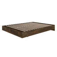 Nexera Platform Bed Frame - Full Size - Truffle-Includes a system of slats for mattress support so it doesn't require a box spring, the perfect budget-friendly choice!