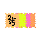 Cosco - Panneaux en papier découpé Burst - 5 po x 5 po - Couleurs fluorescentes assorties - Paquet de 48-Le format de 5 po x 5 po offre suffisamment d’espace pour afficher clairement les prix, promotions ou messages importants