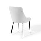 Modway Viscount Upholstered Fabric Dining Chairs - Black/White - 2 Pack-8