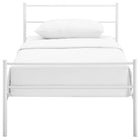 Modway Alina Platform Twin Bed Frame - White-Non-Marking Foot Caps