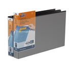 QuickFit Reliure View robuste, 11 po x 17 po, anneaux inclinés en D verrouillables 2 po, noir, paquet de 2-3 Reliure À Anneaux
