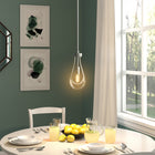 Hudson&Canal - Suspension Twyla de 12,7 cm de large avec abat-jour en verre, - Nickel brossé/transparent-Dimensions du produit : 5" L x 5" l x 11,88" H