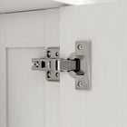 HOMCOM Bathroom Wall Cabinet with 2 Arched Doors and Gold Handles - White Wood Grain-Melamine surface is scratch-resistant for easy cleaning