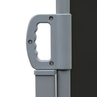Outsunny Double Retractable Side Awning - Black-Quality metal frame makes this side awning durable and resistant to rust

