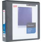 Staples Standard View Binder with D-Rings - 2" - Black-Ring resists gapping for smooth page turning