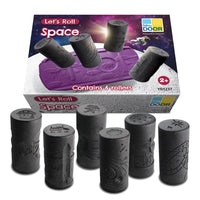 Yellow Door Let's Roll - Space-Children can embark on a space expedition as they roll and stamp into playdough to reveal fascinating tactile scenes, including astronauts, rocket launches, space walks, and more