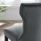 Modway Silhouette Performance Velvet Dining Chairs - Grey - 2 Pack-Stain-Resistant Performance Velvet
