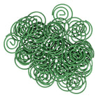 JAM Paper Circular Paper Clips - Round - Green - 50 Pack- Premium paper clips made from high quality vinyl coated steel wire
