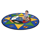 Joy Carpets Spirit of Truth Area Rug - 5'4" Round - Multicolour-Impervion antimicrobial protection resists growth of bacteria and controls odors before they start