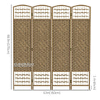 HOMCOM - Cloison de séparation autoportante à 4 panneaux ondulés en fibre pour bureau à domicile - naturel-Conception pliable avec quatre panneaux et neuf charnières métalliques permettant de créer un nouveau look et d'économiser de l'espace lorsqu'il n'est pas utilisé 
