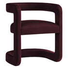 Modway - Winslow Performance Velvet Chaise d’accent en tonneau - Mûrier-Chaise d’accent