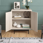 Hudson&Canal Whitman 28"W Accent Cabinet - Alder White-Product Dimensions: 14" L x 28" W x 32" H
