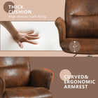 Chaise de Bureau Relax à Hauteur Réglable Homy Casa – Suédine Marron-Le design ergonomique du dossier offre un confort supérieur et favorise un meilleur soutien de la posture