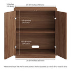 Hudson&Canal Alston 28"W Accent Cabinet - Satin Walnut-8