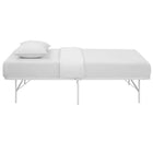 Modway Horizon Stainless Steel Twin Bed Frame - White-Heavy Duty Stainless Steel Frame
