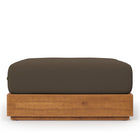 Modway Tahoe Outdoor Patio Acacia Wood Ottoman - Natural/Cocoa-Non-Marking Foot Glides