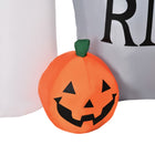 HOMCOM 4' Inflatable Ghosts with Tombstone and Pumpkin Halloween Decoration-Material: Polyester Cloth 