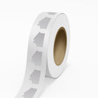 JAM Paper Standard Label Rolls - House Shaped - 1 7/8 x 2 7/8 - Silver Metallic Foil - 125 Labels/Roll-Colour: Durable Silver Shiny Foil | Make your mail stand out with colourful shipping address labels.