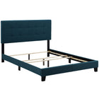 Modway Amira Upholstered Fabric Full Bed - Azure-Bed Frame With Headboard