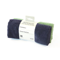 PurAthletics Microfibre Anti-Bacterial Lint-Free Ultra Absorbent Fitness Towels - Slate Grey/Pistachio - 2 Pack-Antibacterial