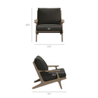 Modway Saratoga Outdoor Teak Wood Armchair - Flint Grey-Water-Based Finish
