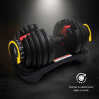 MotionGrey - Haltères ajustables 5 à 52,5 lb - Système 3-en-1 (haltère, barre et kettlebell) avec 15 niveaux de poids réglables et poignée haute résistance-8