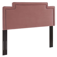 Modway Transfix Performance Velvet King/California King Headboard - Dusty Rose-King/California King Headboard