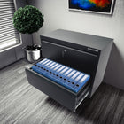 Storemax Steel Two-Drawer Lateral File Cabinet - Letter/Legal-Large Capacity Bucket Drawer: Loading capacity is 99lb per drawer