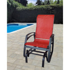 Dura Housewares - chaise à cadre en aluminium Kansas - rouge-Cadre en aluminium moderne et durable