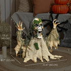 Outsunny Animated Half-Body Skeleton Halloween Decoration-Made from robust, long-lasting materials ensuring enjoyment for many Halloweens 