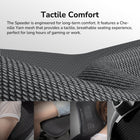 COUGAR Speeder Mesh Reclining & Tilting Chair with Retractable Footrest - Black-Noiseless Mobility: A spoke sleeve on the caster reduces friction, allowing the chair to glide effortlessly and quietly across any surface