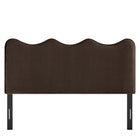 Modway Athena Stain-Resistant Performance Velvet Queen Size Headboard - Chocolate Brown-Assembly Required