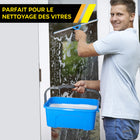 Gritt Commercial - Trousse professionnelle de lavage de vitres - Raclette et lave-vitres de 14 po - Manche avec perche de 20 po - Seau de 3 gallons - Lot de 2-Changez les lames en un clin d’œil grâce au rabat à dégagement rapide