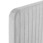 Modway Celine Channel Tufted Performance Velvet Twin Platform Bed - Light Grey-Wood Slat Support System