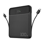 Kopplen Open Box 20000mAh 100W PD Power Bank with 2 USB-C Cables-20,000mAh capacity allows you to recharge your smartphone, tablet, or other electronic devices multiple times, on a full charge