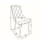!nspire - Ensemble de 2 chaises d’appoint contemporaines en similicuir et métal, blanc-8