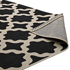 Modway Cerelia Moroccan Trellis Indoor/Outdoor Area Rug - 4 ft W x 6 ft L - Black/Beige-8