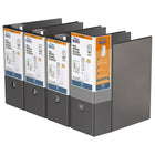 QuickFit Heavy Duty File Binder - Quickload D Ring - 5" - Black - 4 Pack-3 Ring Binder