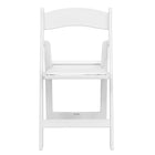 Flash Furniture HERCULES Series Resin Folding Chair with Vinyl Padded Seat - White-Resin Folding Chair