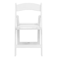 Flash Furniture HERCULES Series Resin Folding Chair with Vinyl Padded Seat - White-Resin Folding Chair