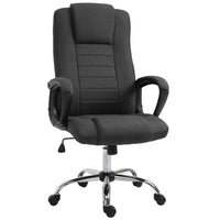 Vinsetto - Chaise de bureau à haut dossier à hauteur réglable avec roulettes-Faites une pause et détendez‑vous grâce à la fonction d’inclinaison