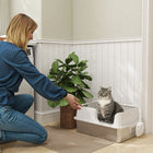 PawHut Stainless Steel Cat Litter Box with Scoop-Buckle connections for easy, secure assembly 
