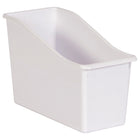 Teacher Created Resources - Corbeille à livres en plastique blanc, paquet de 6-Chaque bac à livres mesure 5 1/2 po de longueur x 11 3/8 po de largeur x 7 1/2 po de hauteur.