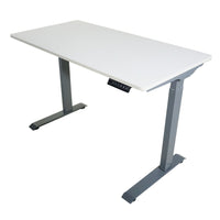 Victor Height Adjustable Full Electric Standing Desk - 4' Wide - White-Standard 48” wide x 23.6” deep work surface fits monitor(s), keyboard, mouse, laptop, PC, phone, and papers all on one level while still saving space