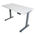Victor - Bureau debout entierement electrique reglable en hauteur, 4' de large, blanc-Bureau debout standard de 4' de large