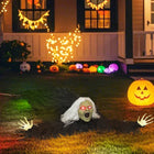 Outsunny - Zombie rampant animé d'Halloween 72" - accessoires de fête-Les lumières rouges dans les yeux s'allument et s'éteignent pour créer un effet inquiétant 
